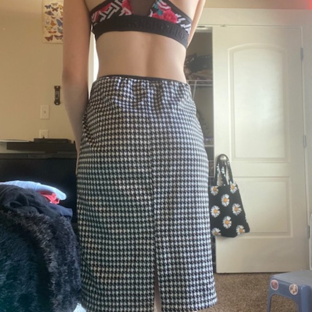 Plaid skirt long
